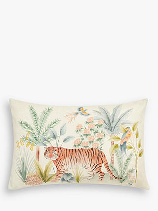 John Lewis Bengal Tiger Cushion, Natural / Multi