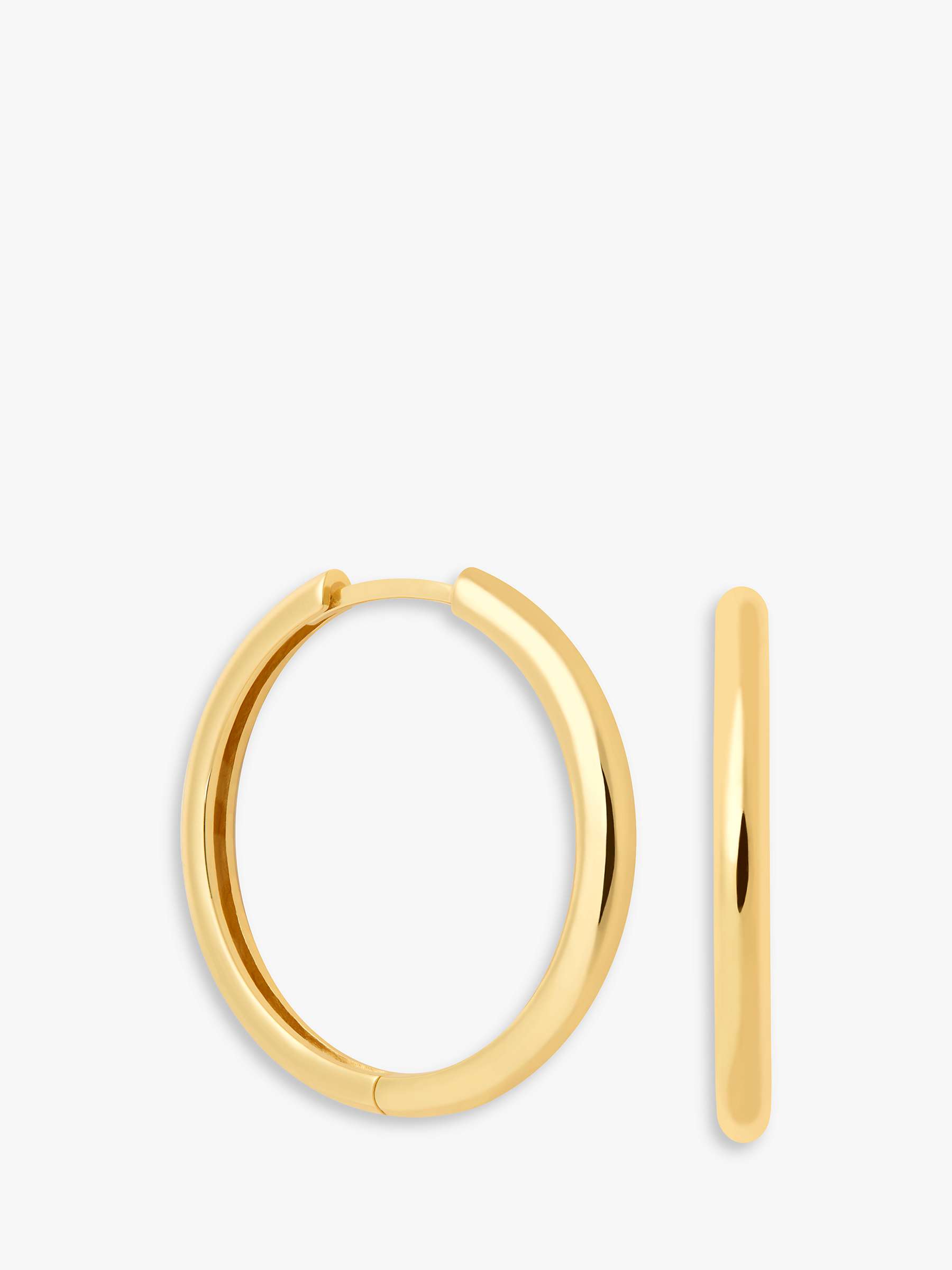 Astrid & Miyu Simple Hinge Hoop Earrings, Gold at John Lewis & Partners