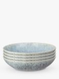 Denby Halo Speckle Stoneware Pasta Bowls, Set of 4, 22cm, Grey