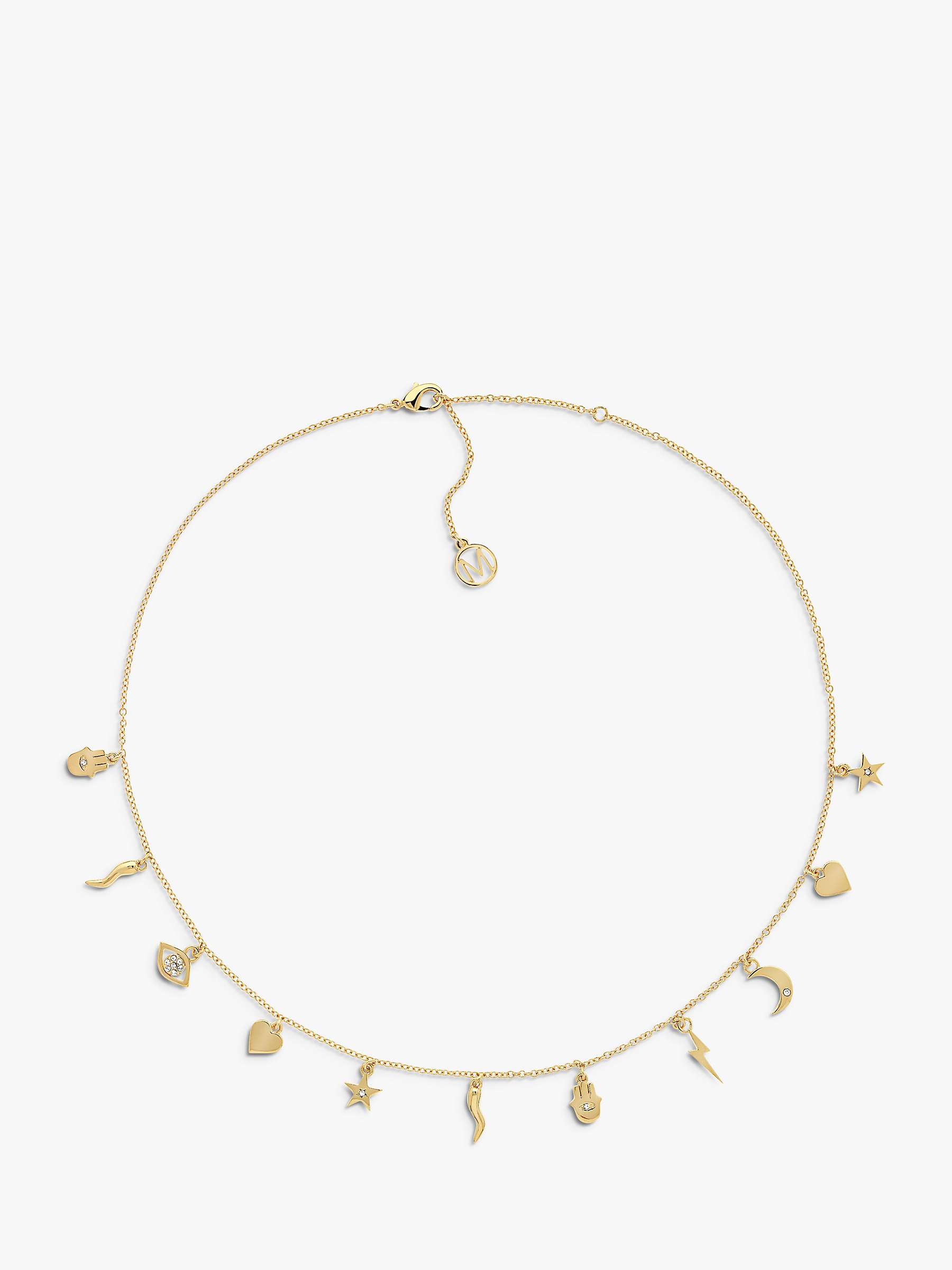 Buy Melissa Odabash Crystal Charm Chain Necklace, Gold Online at johnlewis.com