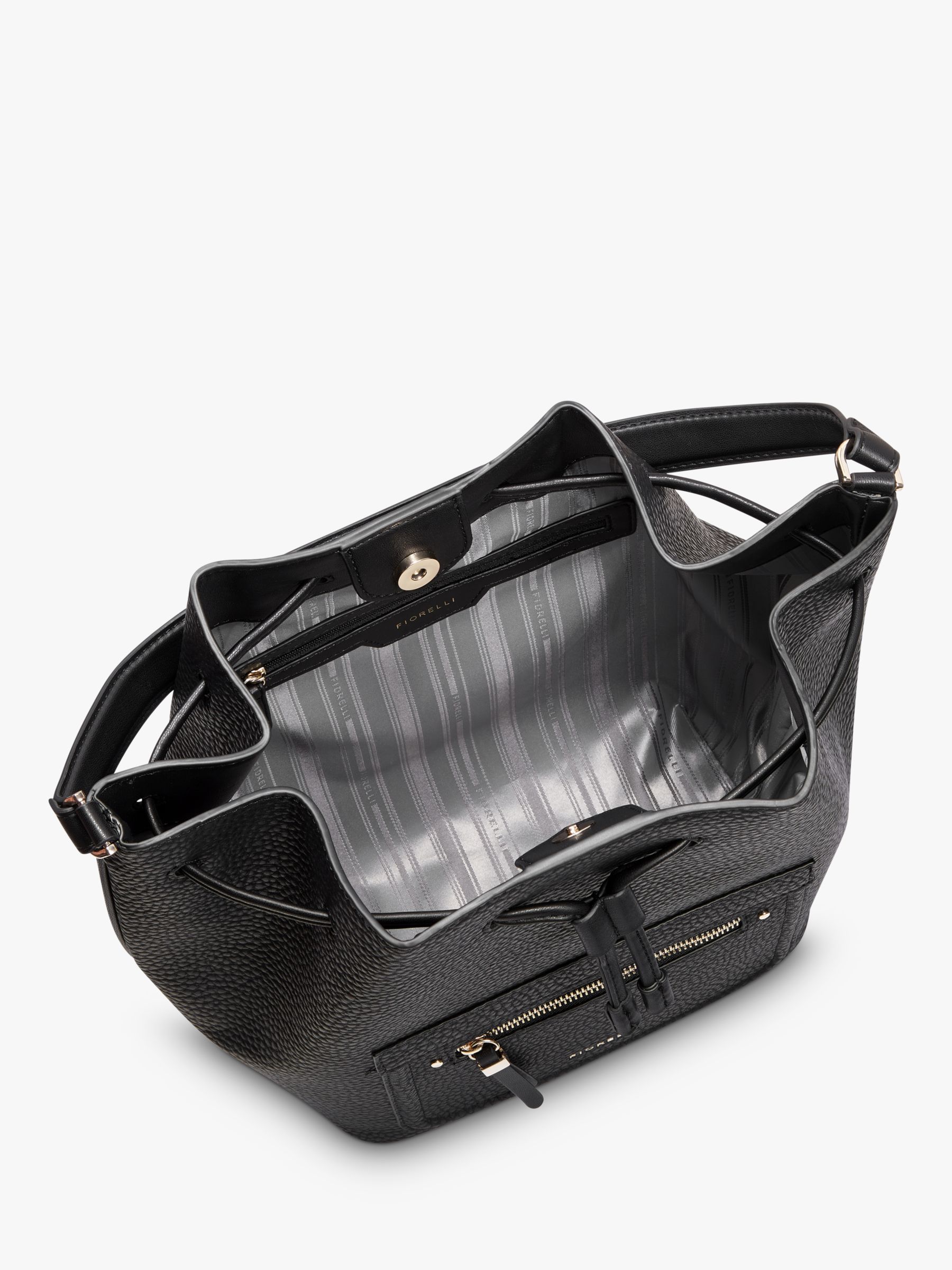 Fiorelli Rami Bucket Bag, Black at John Lewis & Partners