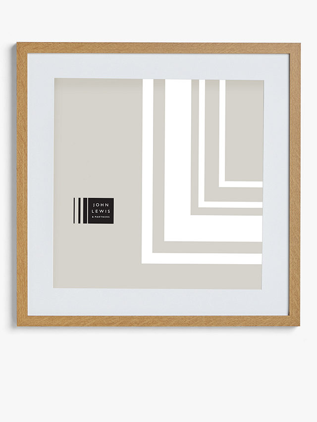 John Lewis Square Poster Frame & Mount, 16 x 16" (40 x 40cm), Wood-Effect