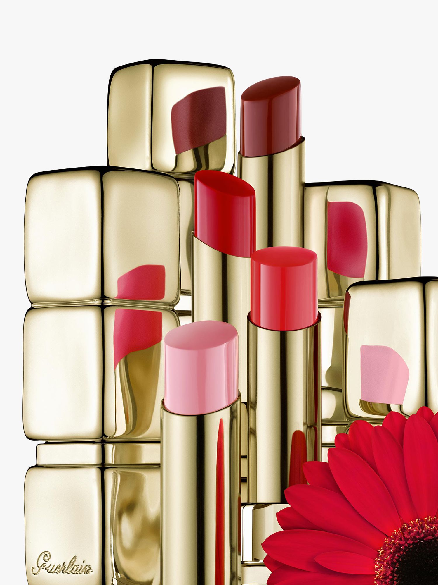 Guerlain Kiss Kiss Shine Bloom Lipstick, 775 Poppy Kiss at John