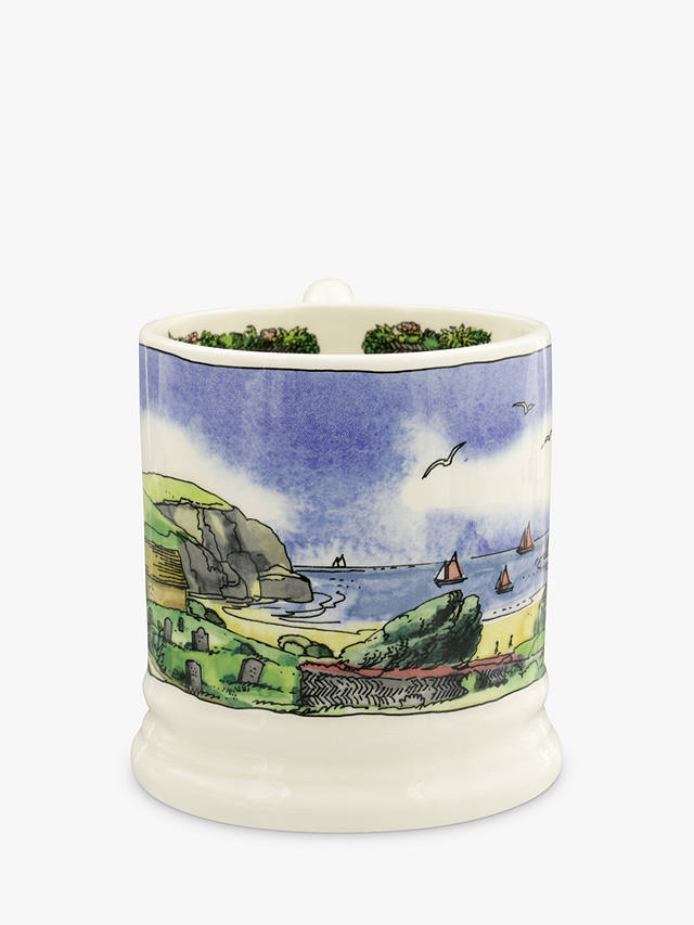 Emma Bridgewater 'Landscapes Of Dreams Cornish Beaches' Half Pint Mug, 300ml, Blue/Green