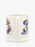 Emma Bridgewater Flowers Sweet Pea Half Pint Mug, 300ml, Purple/Multi