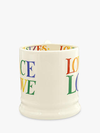 Emma Bridgewater Rainbow Toast 'Love Is Love' Half Pint Mug, 300ml, Multi