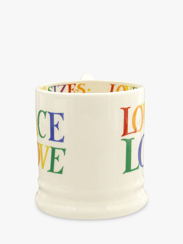 Emma Bridgewater Rainbow Toast 'Love Is Love' Half Pint Mug, 300ml, Multi