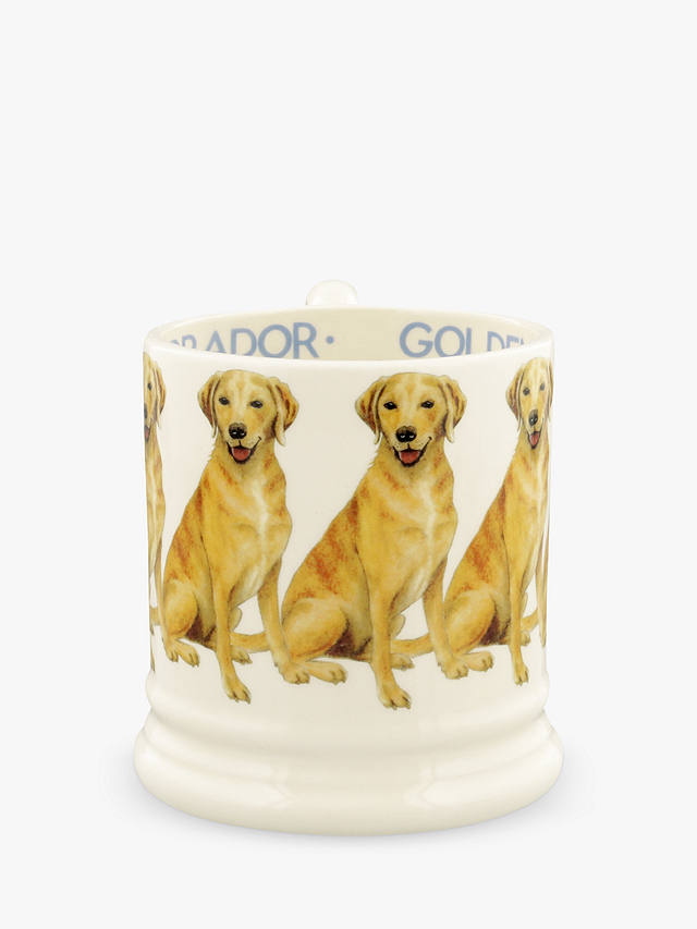 Emma Bridgewater Dogs Golden Labrador Half Pint Mug, 300ml, White/Yellow