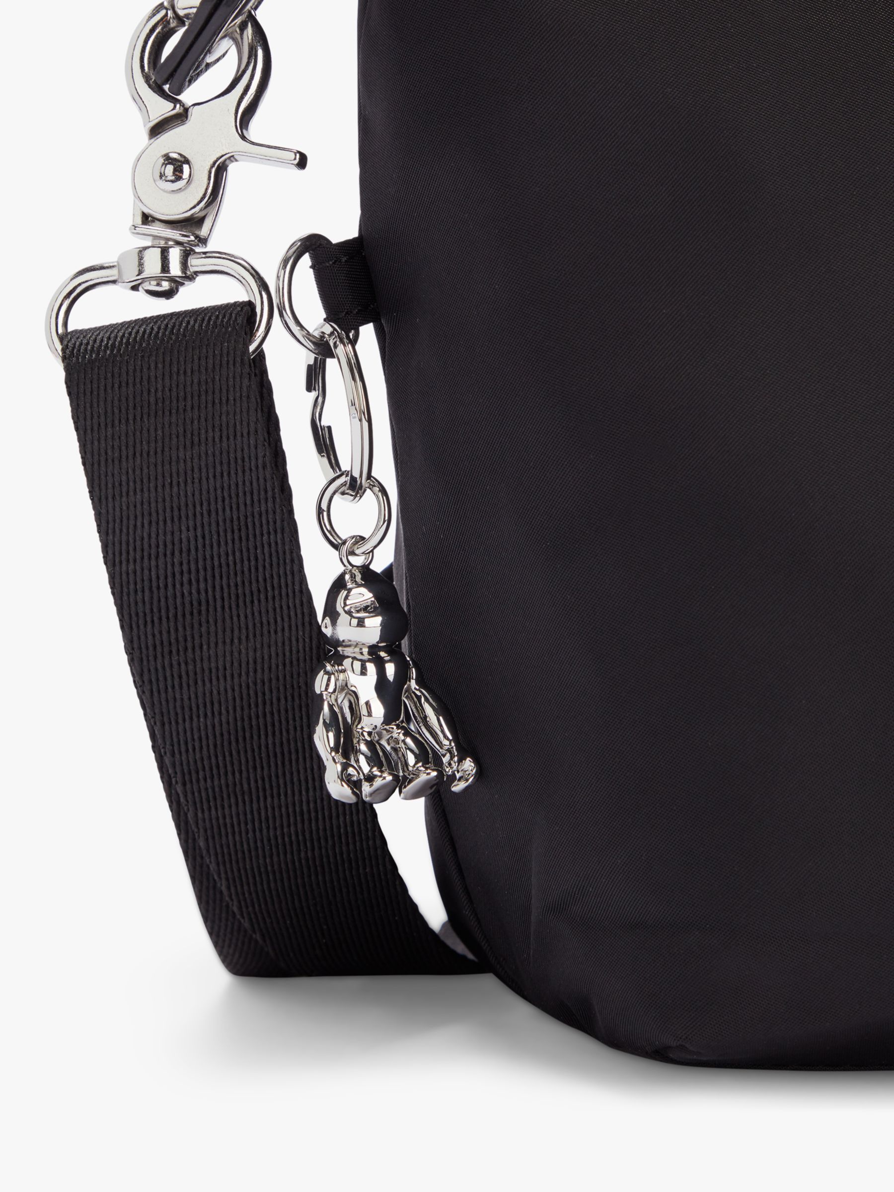 Kipling Kala Compact Multiway Bag, Paka Black at John Lewis & Partners