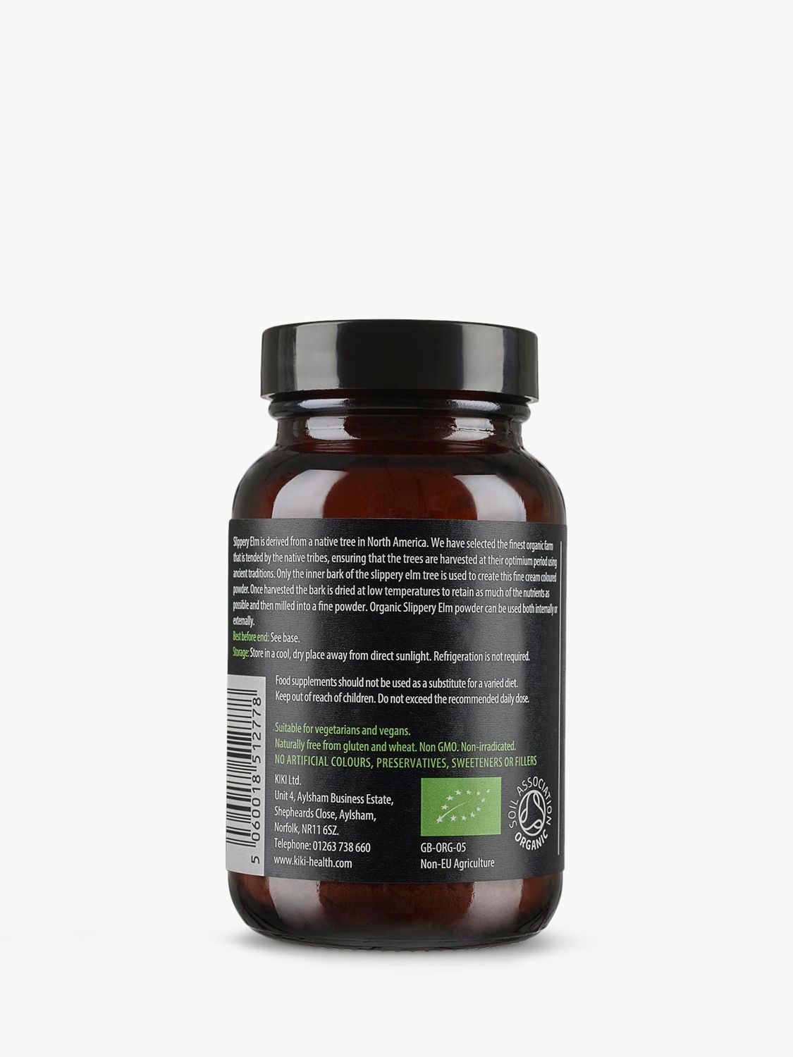 KIKI Health Organic Slippery Elm Powder, 45g