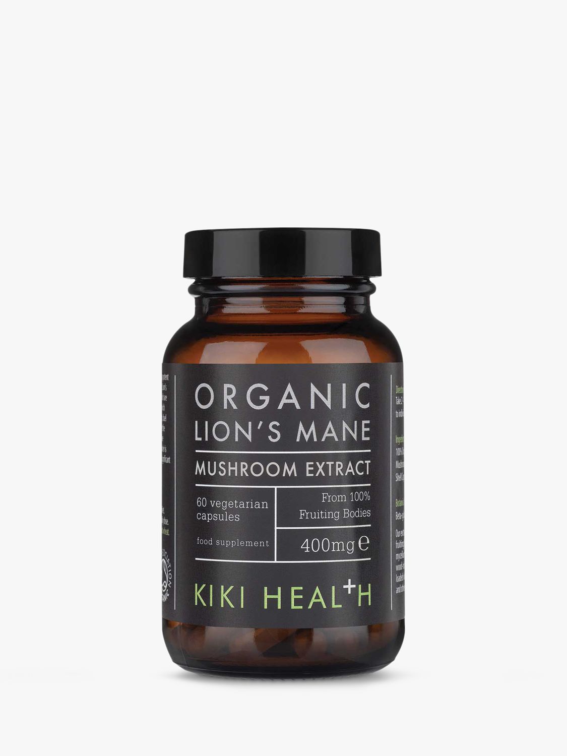 KIKI Health Organic Lion's Mane Mushroom Extract, 60 Vegicaps 1