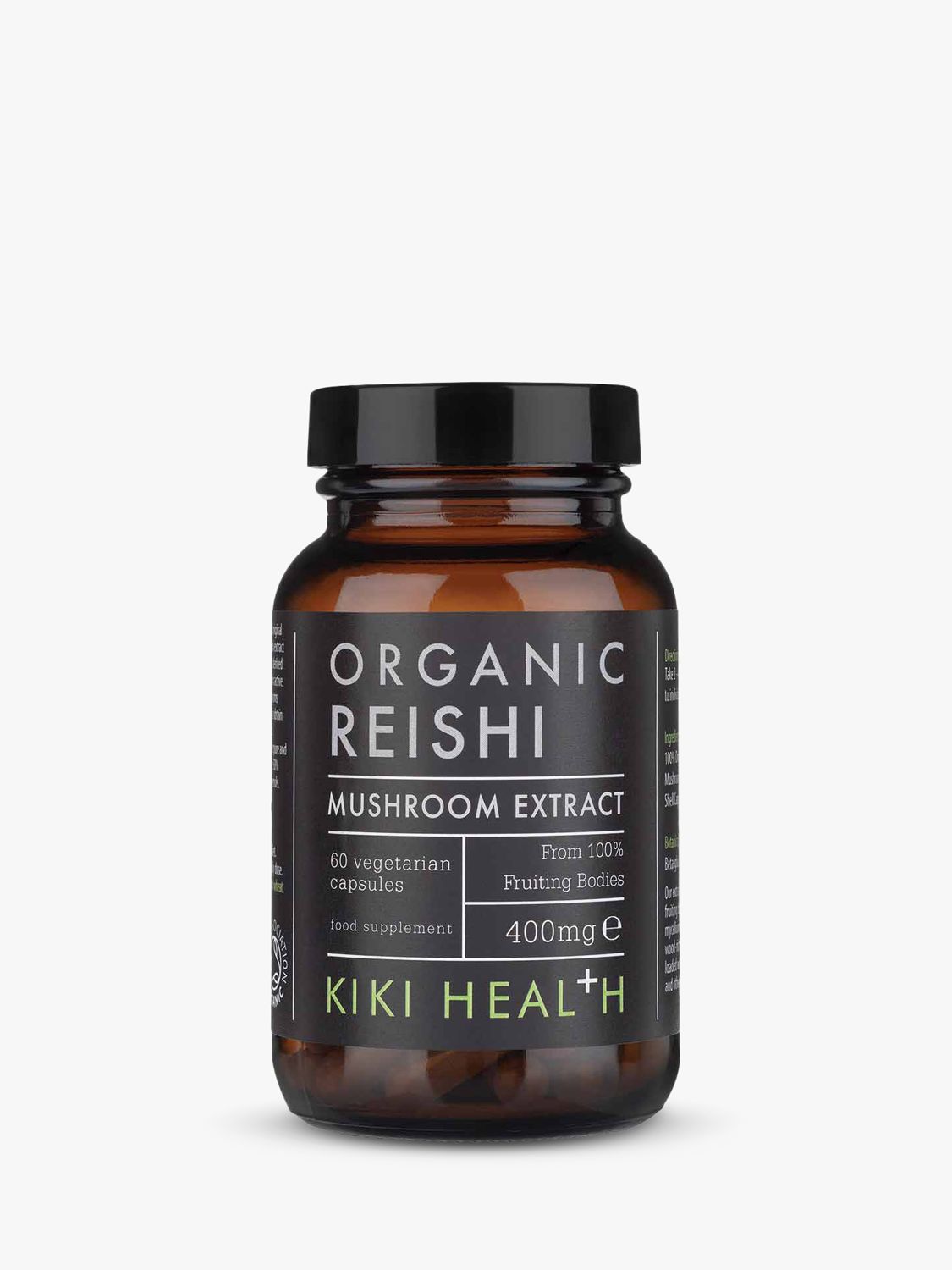 KIKI Health Organic Reishi Mushroom Extract, 60 Vegicaps 1