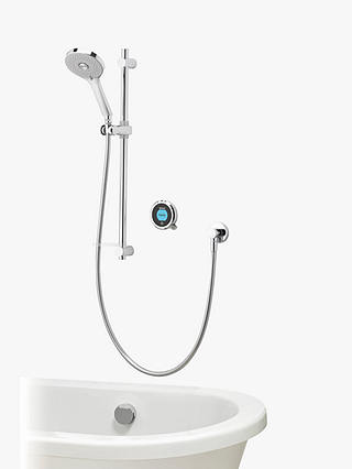 Aqualisa Optic Q Smart Digital Shower Concealed with Adjustable Head & Bath Fill, HP/Combi, Chrome