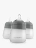 nanobébé Flexy Silicone Baby Bottle, Pack of 3, 270ml, Grey