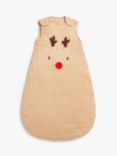 John Lewis & Partners Christmas Reindeer Sleeping Bag, 2.5 Tog, Multi, 0-6 months