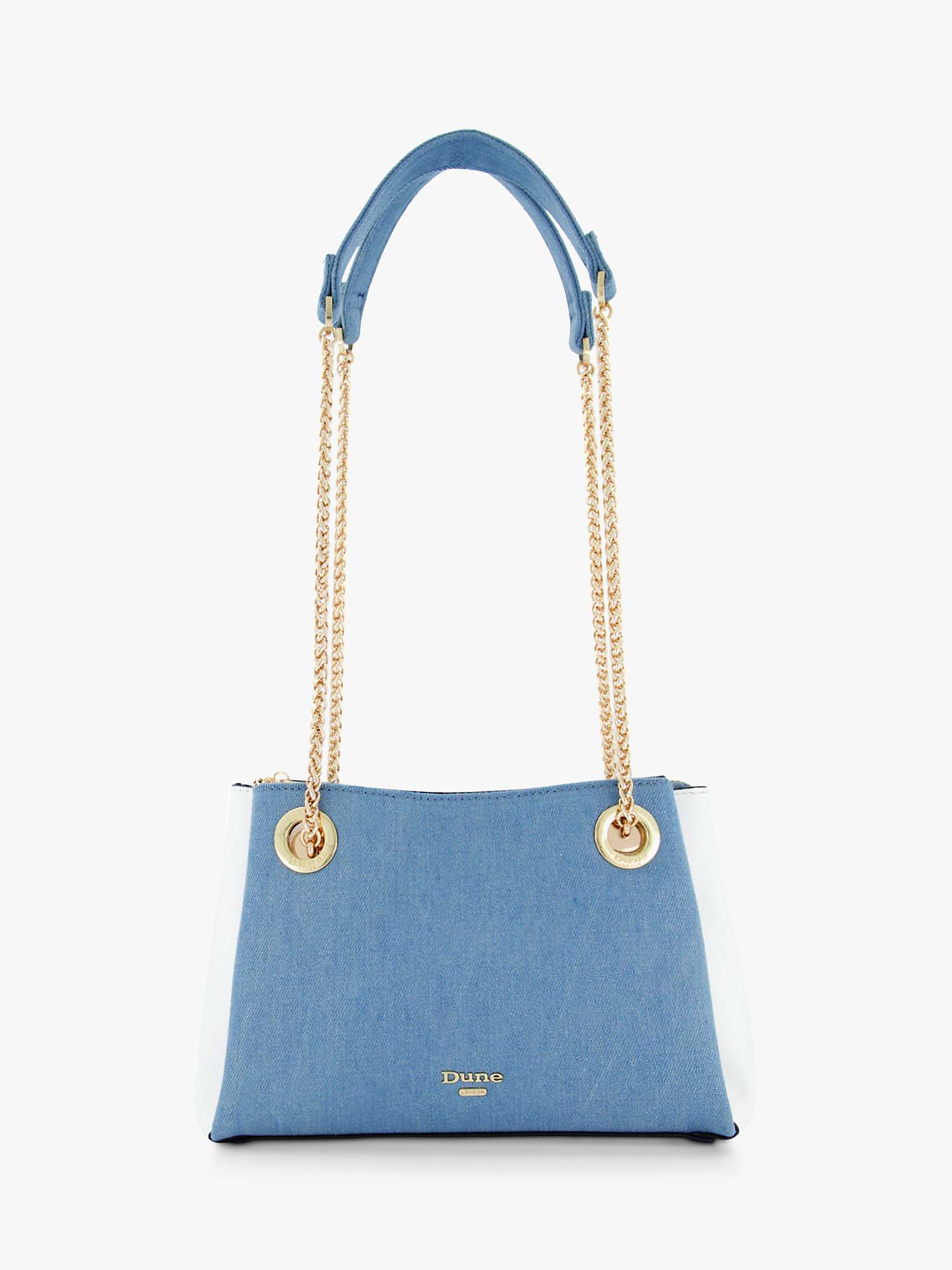 Buy Dune Bevette Chain Strap Shoulder Bag, Mid Blue Online at johnlewis.com