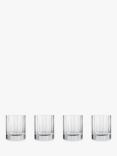 Luigi Bormioli Bach Fluted Double Old Fashioned Glass Tumblers, Set of 4, 335ml, Clear