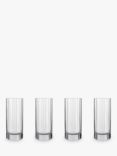 Luigi Bormioli Bach Fluted Glass Highballs, Set of 4, 480ml, Clear