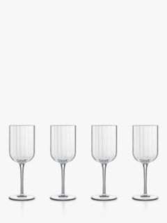 Luigi Bormioli Bach Fluted White Wine Glass, Set of 4, 280ml, Clear