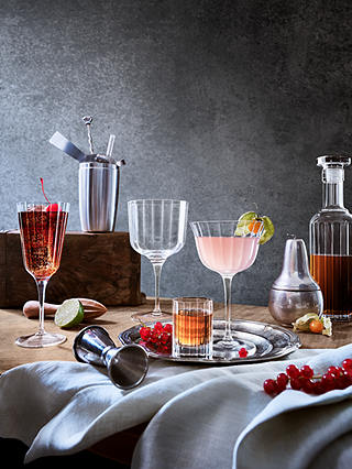 Luigi Bormioli Bach Fluted Martini Cocktail Glass, Set of 4, 260ml, Clear