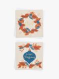 John Lewis & Partners Copper River Wreath & Bauble Large Wallet Charity Christmas Cards, Pack of 10