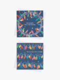 John Lewis & Partners Technicolour Supernature Fairy Lights Large Wallet Charity Christmas Cards, Pack of 10