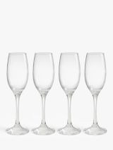 John Lewis ANYDAY Drink Champagne Flutes, Set of 4, 180ml, Clear