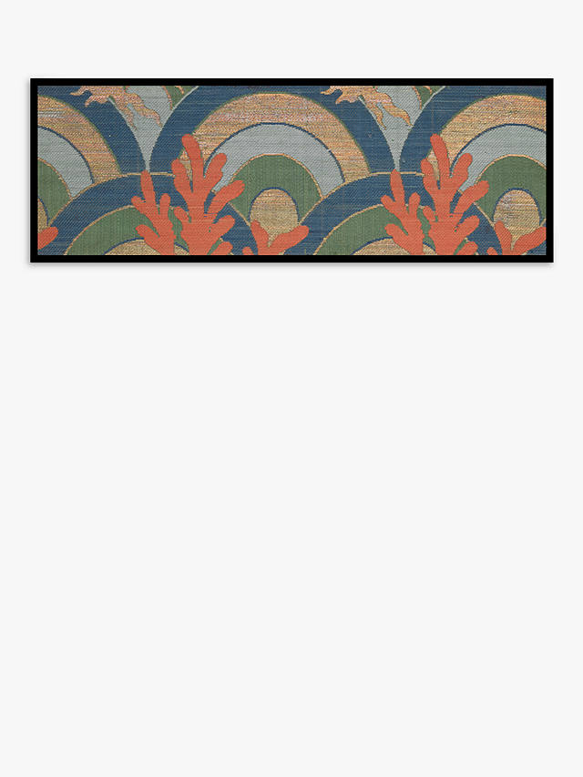 British Library - 'Textile Archive I' Framed Print, 43.5 x 123.5cm, Orange/Multi