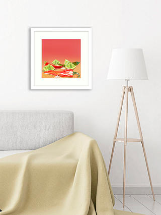 Meera Knowles - 'Chili Lime Salt' Framed Print & Mount, 43.5 x 43.5cm, Red/