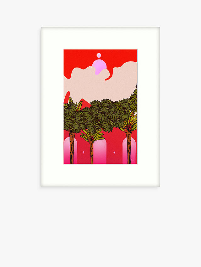 Meera Knowles - 'Jungle Fever Indian Summer' Framed Print & Mount, 43.5 x 33.5cm, Red/Multi
