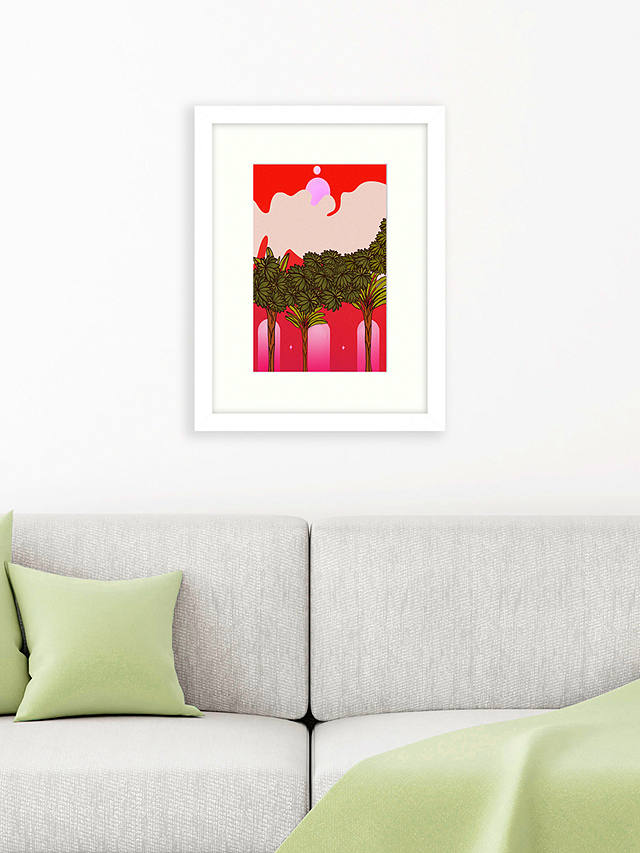 Meera Knowles - 'Jungle Fever Indian Summer' Framed Print & Mount, 43.5 x 33.5cm, Red/Multi