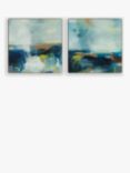 Alice Sheridan - 'Finding Light & Space' Abstract Framed Canvas Prints, Set of 2, 64 x 64cm, Blue/Multi