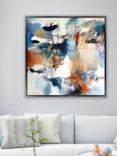 Natasha Barnes - 'Continuation' Framed Canvas Print, 104 x 104cm, Blue/Multi