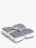 Oddies Textiles Twinkle Christmas Print Fat Quarter Fabrics, Pack of 5, White/Grey