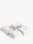 Oddies Textiles Snowflakes Print Fat Quarter Fabrics, Pack of 5, White/Silver