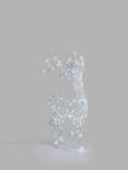 John Lewis Proud Stag Twinkling LED Lit Figure, White, Small