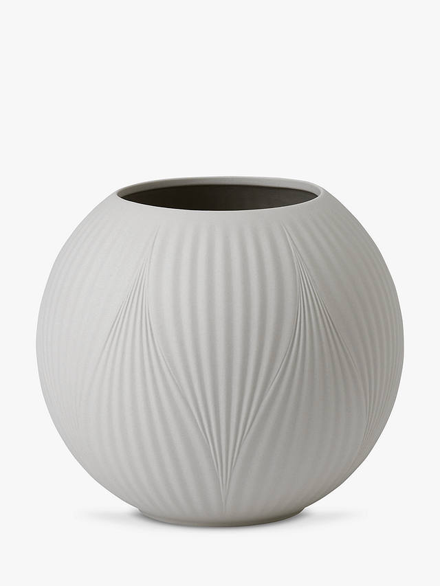 Wedgwood Jasper Folia Rose Bowl Vase, H13cm, Warm White