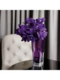 Waterford Crystal Cut Glass Jeff Leatham Icon Vase, H25cm, Purple