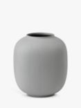 Wedgwood Jasper Folia Round Vase, H22.5cm, Dove Grey