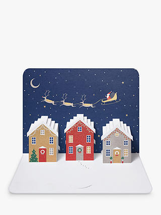 Art File Festive Houses 3D Christmas Cards, Pack of 5