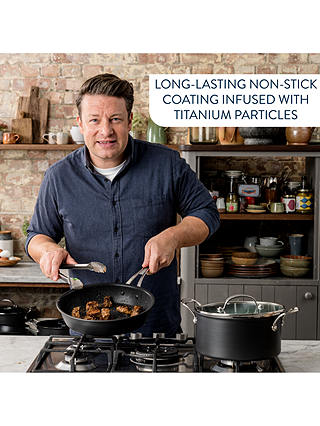Jamie Oliver by Tefal Hard Anodised Aluminium Non-Stick Wok, 30cm