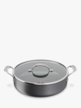 Jamie Oliver by Tefal Hard Anodised Aluminium Non-Stick All-In-One Casserole Pan with Glass Lid, 30cm