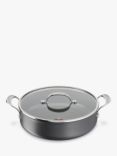 Jamie Oliver by Tefal Hard Anodised Aluminium Non-Stick All-In-One Casserole Pan with Glass Lid, 30cm