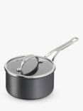 Jamie Oliver by Tefal Hard Anodised Aluminium Non-Stick Saucepan with Glass Lid, 18cm