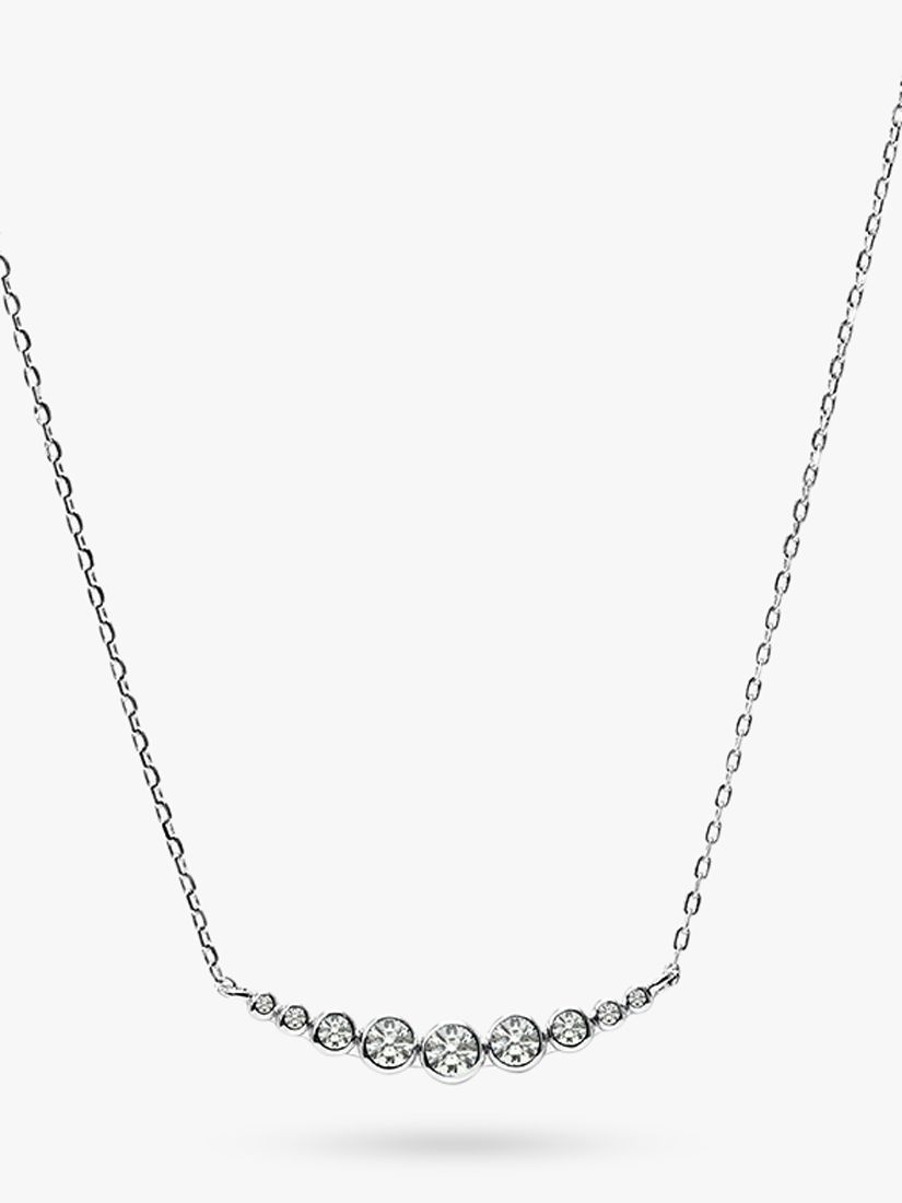 CARAT* London Carissa Cubic Zirconia Chain Necklace, Silver