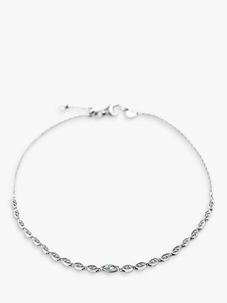 CARAT* London Calluna Cubic Zirconia Chain Bracelet, Silver