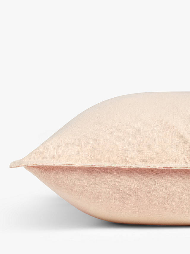 John Lewis ANYDAY Washed Linen Cushion Covers, Pack of 2, Plaster Pink