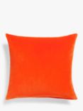 John Lewis ANYDAY Velvet Front Cushion, Orange