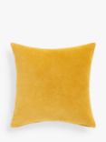 John Lewis ANYDAY Velvet Front Cushion, Mustard
