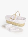 John Lewis ANYDAY Moses Basket, Fitted Sheet & Blanket Set, White